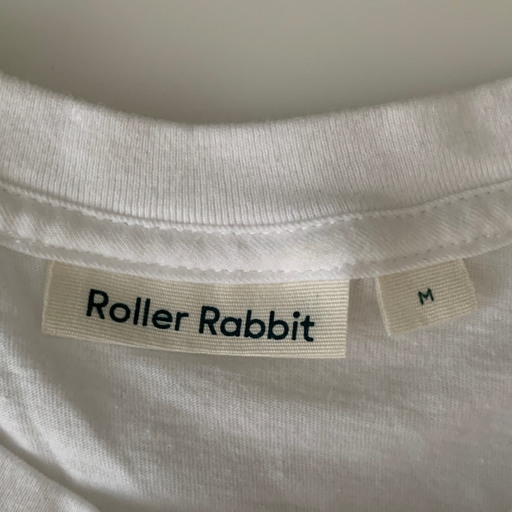 Roller Rabbit Monkey Patch White Tee Shirt Medium… - image 4